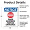 Signmission Door Blocked Not An Entrance Sign, Vinyl Decal, 5in W x 7in L, 2PK OS-2PACK-NS-D-57-V-11470 - alternate 2